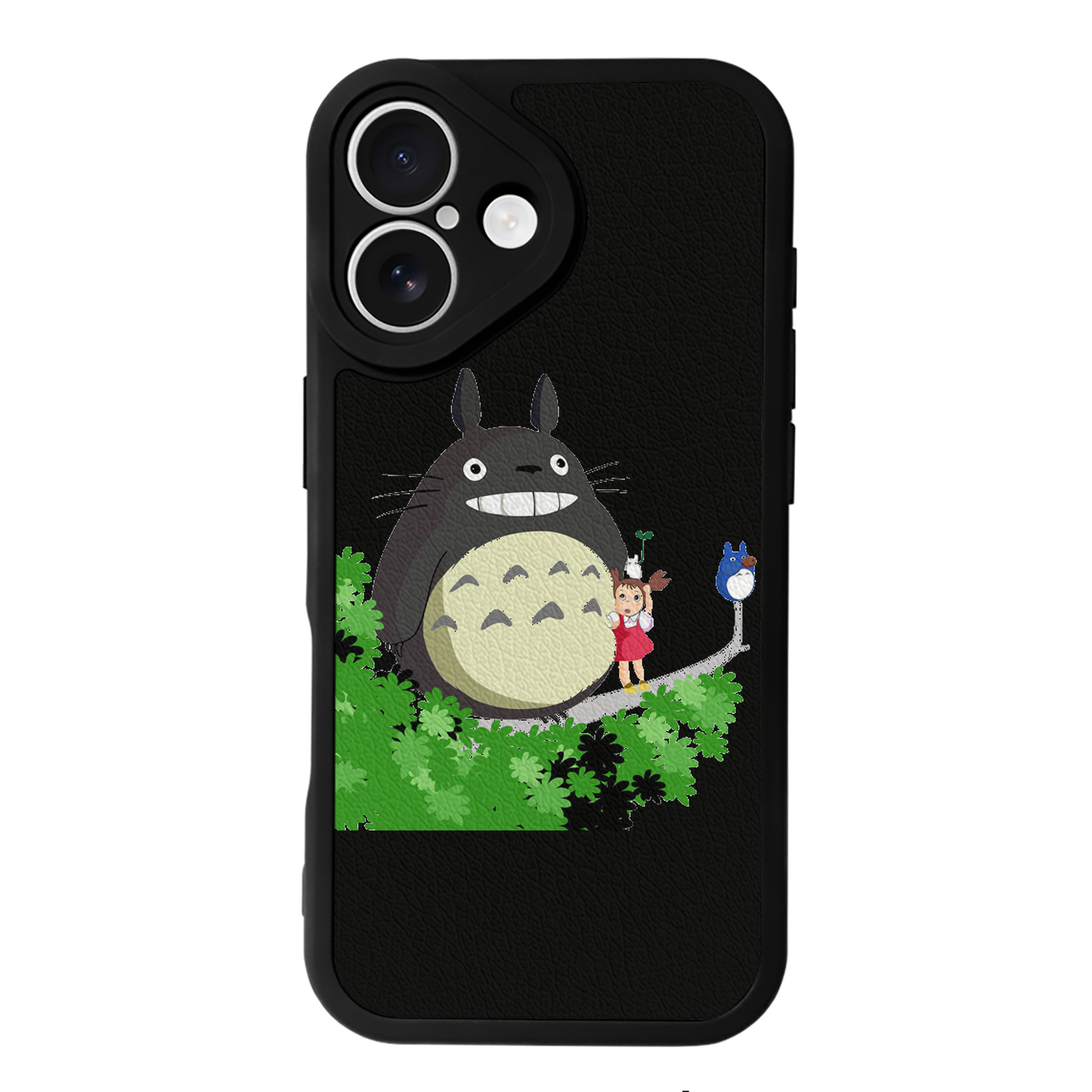 （画像用） となりのトトロ 草壁メイ 草壁サツキ My Neighbor Totoro Satsuki Kusakabe Mei Kusakabe 【iPhone 16シリーズ対応】シリコンスマホケース（レザー調） 材質：シリコン